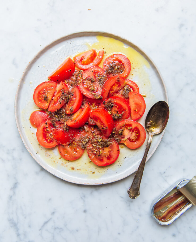 Tomatensalade met ansjovis